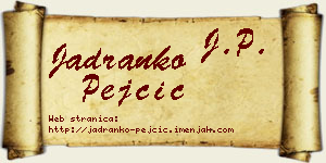 Jadranko Pejčić vizit kartica